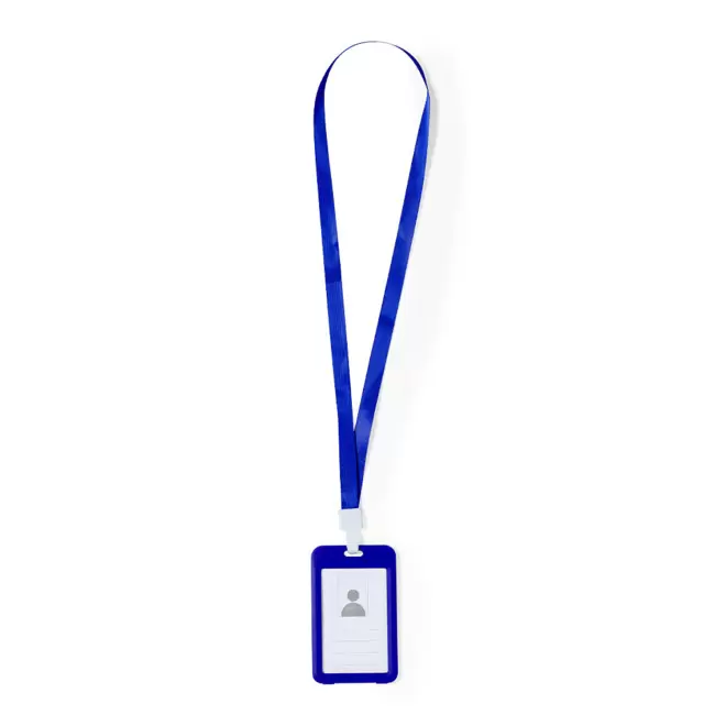 TOUR DE COU PORTE BADGE PERSONNALISABLE 'PARTICULA' - bleu