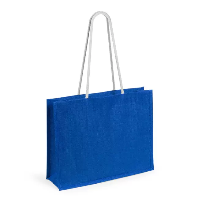 SAC EN JUTE COLOREE PERSONNALISABLE 'HINAX' - bleu
