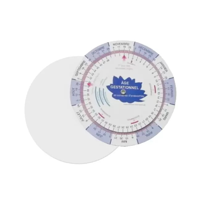 DISQUE PEDAGOGIQUE PERSONNALISABLE 'SUIVI DE GROSSESSE' - quadrichromie