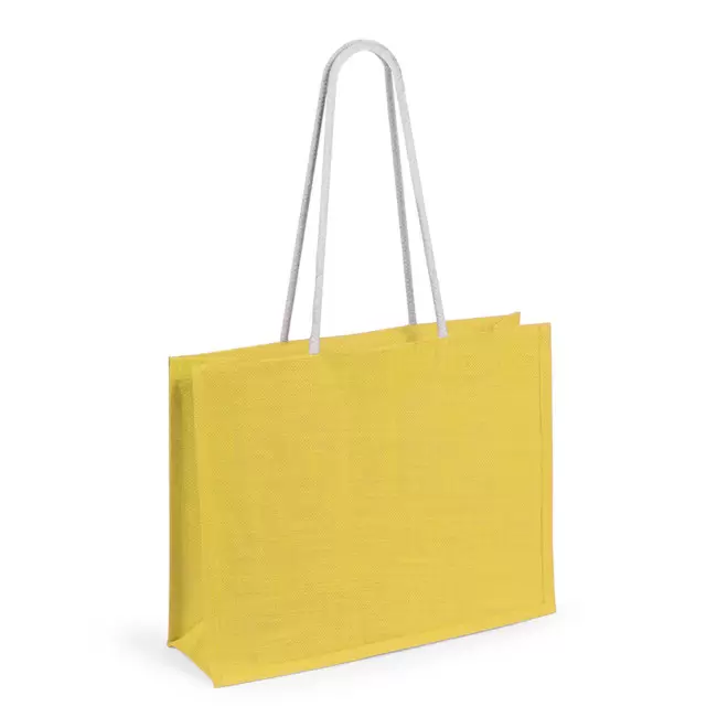 SAC EN JUTE COLOREE PERSONNALISABLE 'HINAX' - jaune