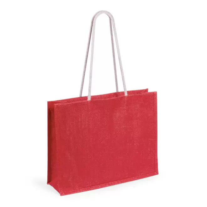 SAC EN JUTE COLOREE PERSONNALISABLE 'HINAX' - rouge