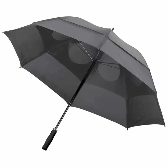 PARAPLUIE PERSONNALISABLE GOLF TEMPETE DROIT 'STIRLING' - gris
