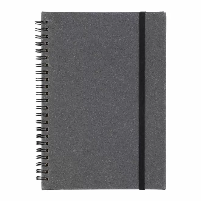 CARNET A SPIRALES PERSONNALISABLE EN PU RECYCLE 'LETYOU' - noir