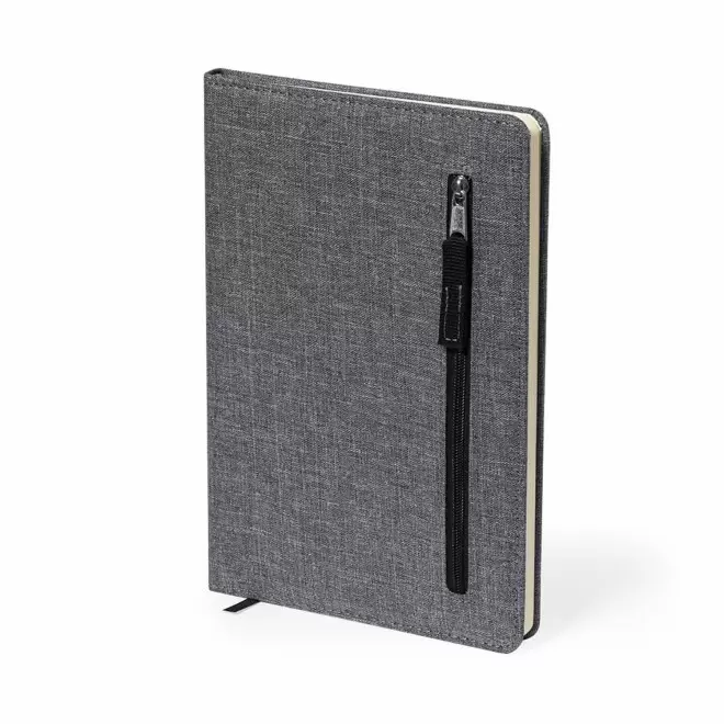 CARNET RPET PERSONNALISE AVEC POCHE 'TIRI'  - gris