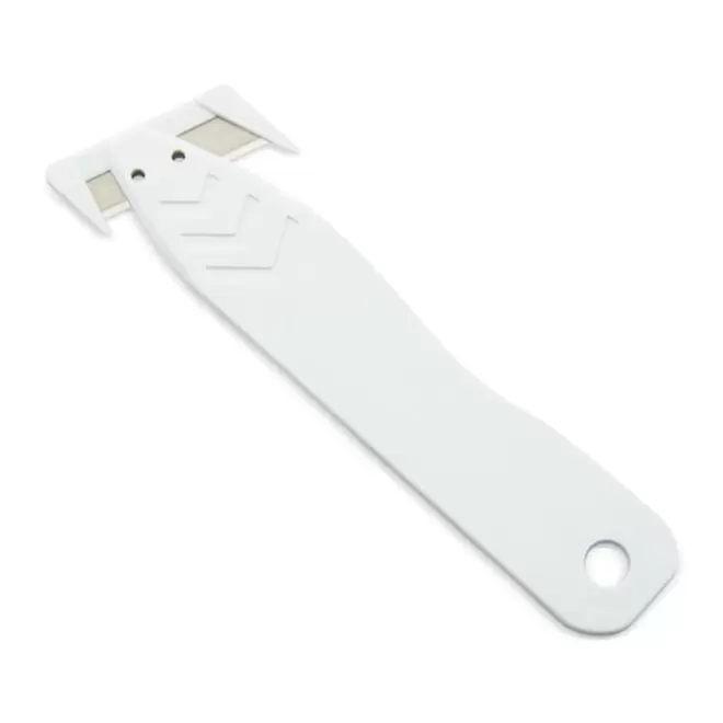 CUTTER CEINTURE DE SECURITE PUBLICITAIRE 'ZERSTOREN' - blanc