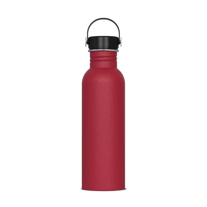 GOURDE EN ACIER PERSONNALISABLE 750ML 'MEYLAR' - rouge fonce