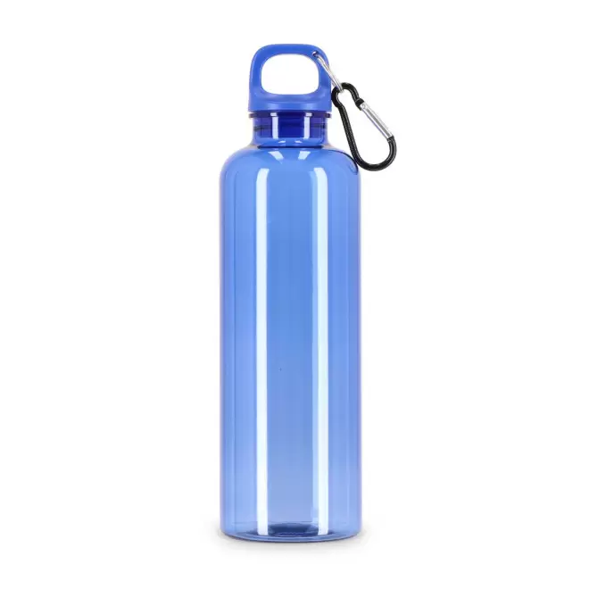 GOURDE RPET AVEC MOUSQUETON 750ML PERSONNALISABLE 'MANCYO' - transparent bleu
