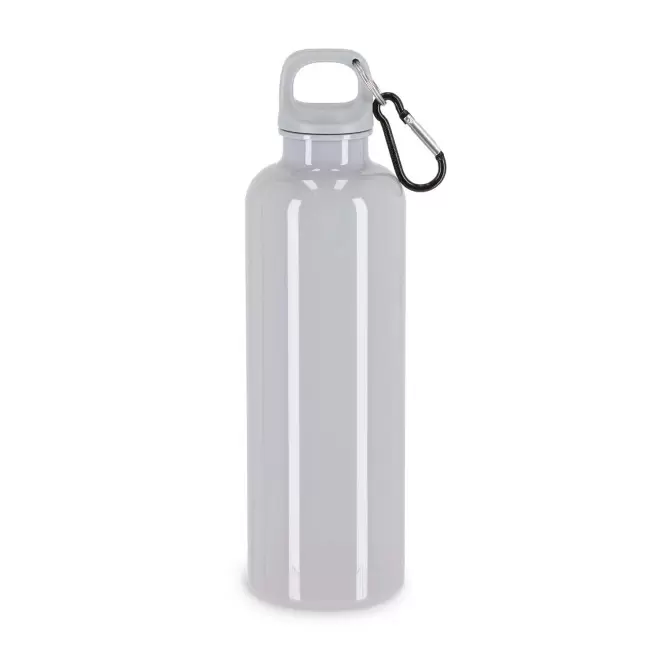 GOURDE RPET AVEC MOUSQUETON 750ML PERSONNALISABLE 'MANCYO' - gris