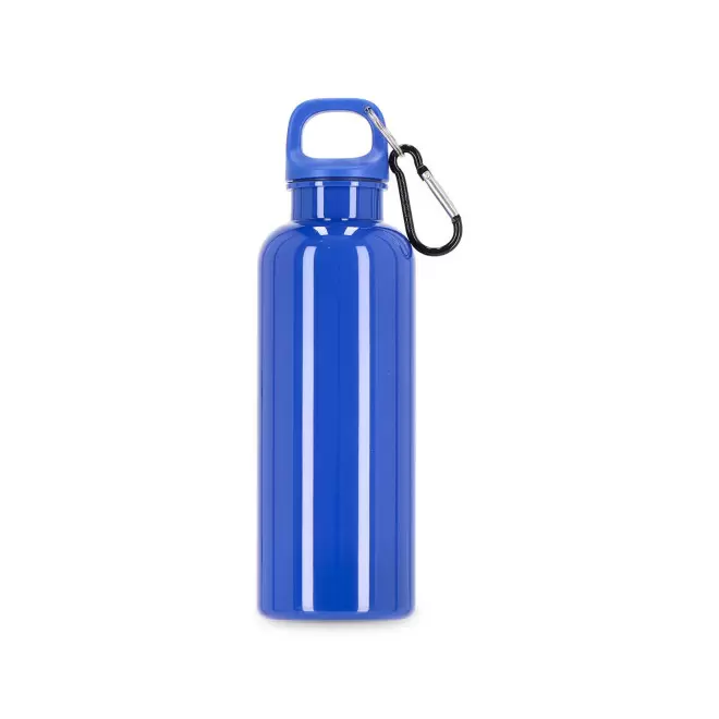 GOURDE RPET AVEC MOUSQUETON 500ML PERSONNALISABLE 'MANCYO' - bleu