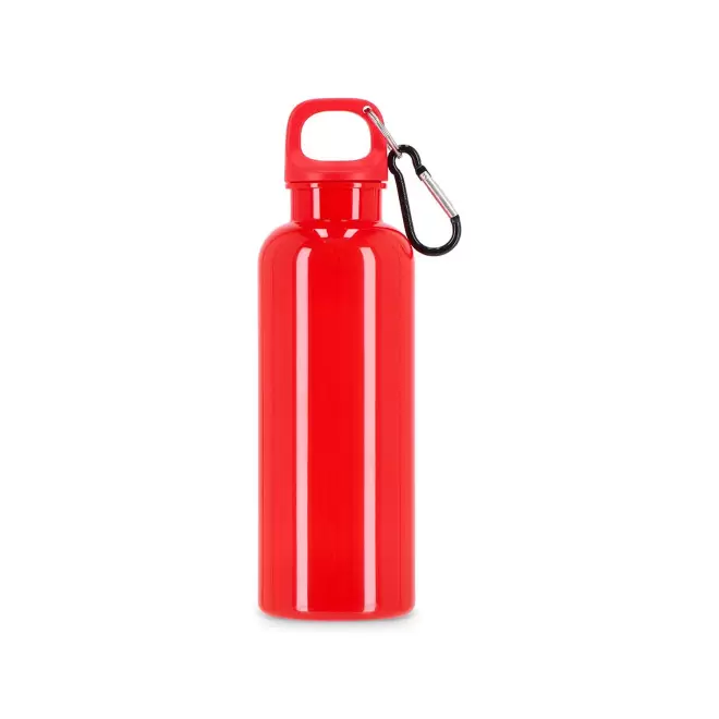 GOURDE RPET AVEC MOUSQUETON 500ML PERSONNALISABLE 'MANCYO' - rouge
