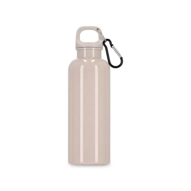 GOURDE RPET AVEC MOUSQUETON 500ML PERSONNALISABLE 'MANCYO' - gris