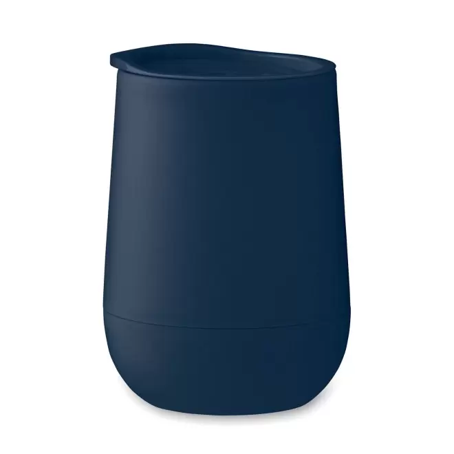 MUG DOUBLE PAROI PERSONNALISABLE EN PP 300ML 'GOUGA' - bleu marine