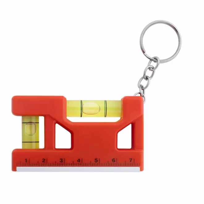 PORTE CLES NIVEAU A BULLE PERSONNALISE 'LAPANAC' - rouge