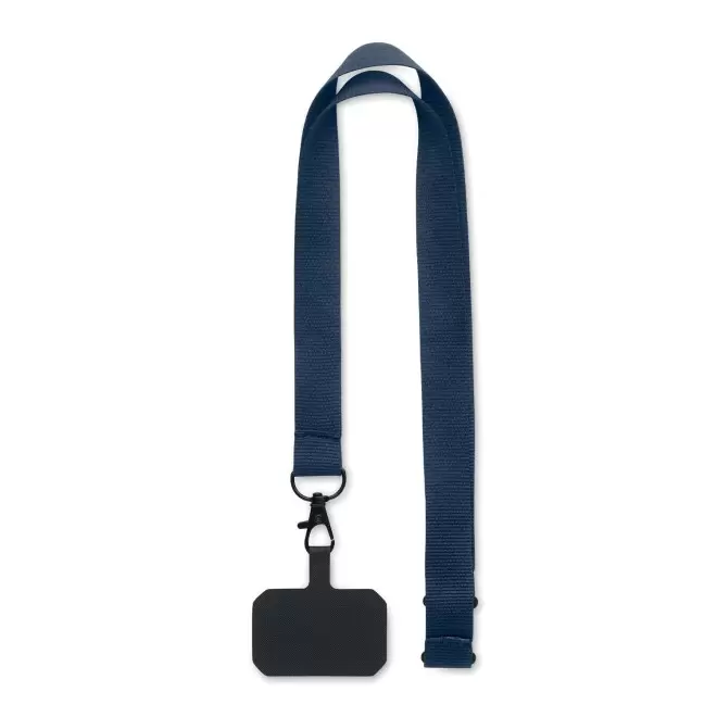 LANIERE TOUR DE COU TELEPHONE PERSONNALISABLE 'BASICLAN' - bleu marine