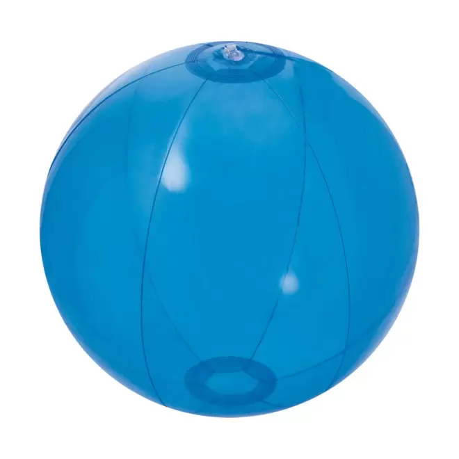 BALLON DE PLAGE PERSONNALISABLE 'PLAYA UNI TRANSPARENT' - bleu