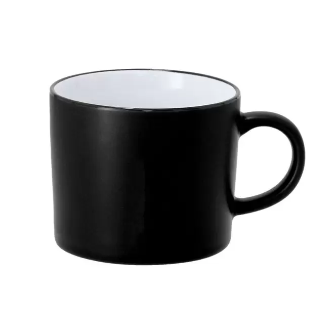 MUG CERAMIQUE 400ML PERSONNALISABLE 'RONSIA' - noir