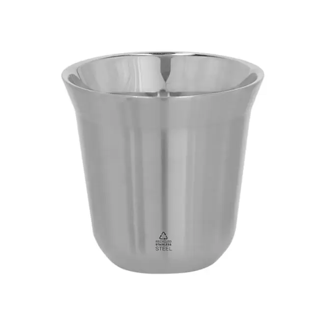 SET TASSES EN ACIER 80ML PERSONNALISABLE 'TEDOK' - argenté