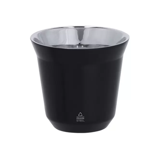 SET TASSES EN ACIER 80ML PERSONNALISABLE 'TEDOK' - noir