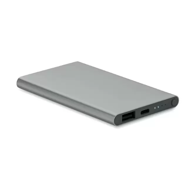 POWERBANK PERSONNALISABLE 4000MAH ALU RECYCLE 'POWERDOCK' - titanium