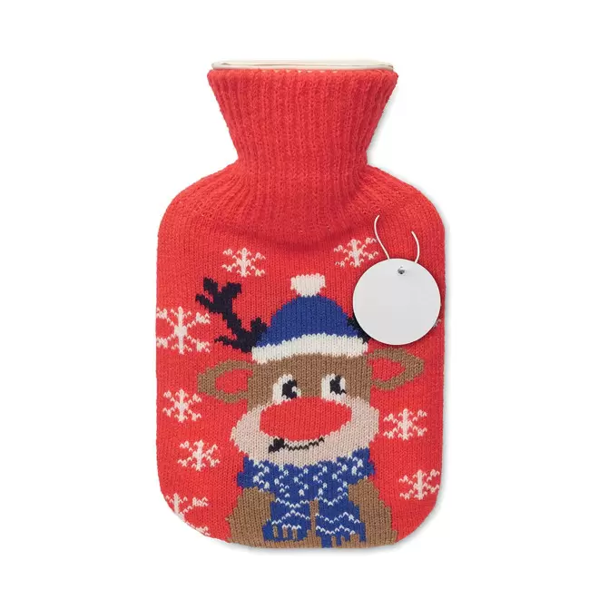 BOUILLOTTE DE NOEL PERSONNALISABLE 'FLOSKI' - rouge