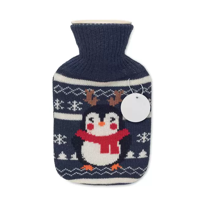 BOUILLOTTE DE NOEL PERSONNALISABLE 'FLOSKI' - bleu marine