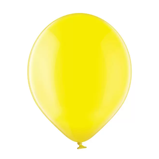 BALLON TRANSPARENT PERSONNALISE ø27 CM 'LUFT QUADRI' - jaune transparent