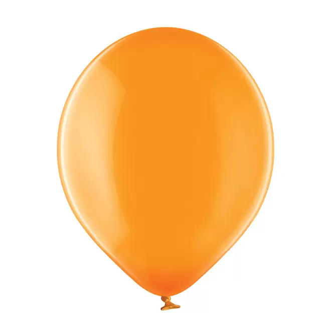 BALLON TRANSPARENT PERSONNALISE ø27 CM 'LUFT QUADRI' - orange transparent