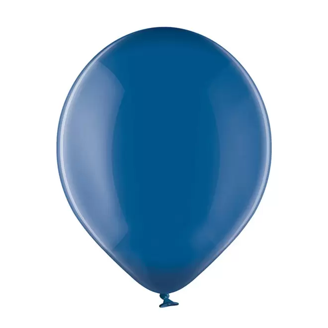 BALLON TRANSPARENT PERSONNALISE ø27 CM 'LUFT QUADRI' - bleu transparent