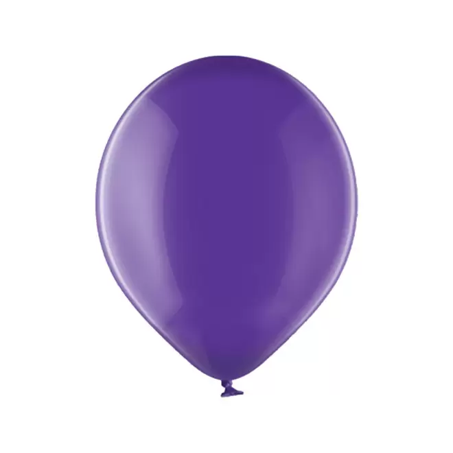 BALLON TRANSPARENT PERSONNALISE ø30 CM 'LUFT QUADRI' - violet transparent