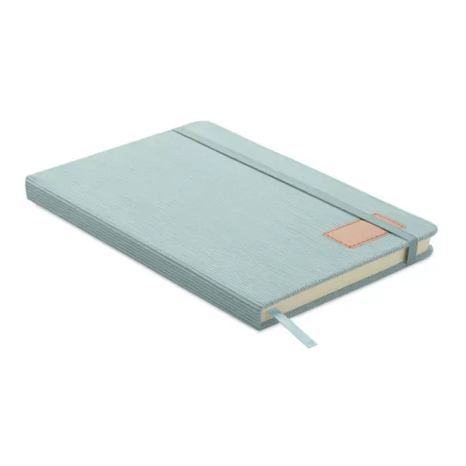 CARNET A5 VELOURS PERSONNALISE 'CORDO' - bleu clair