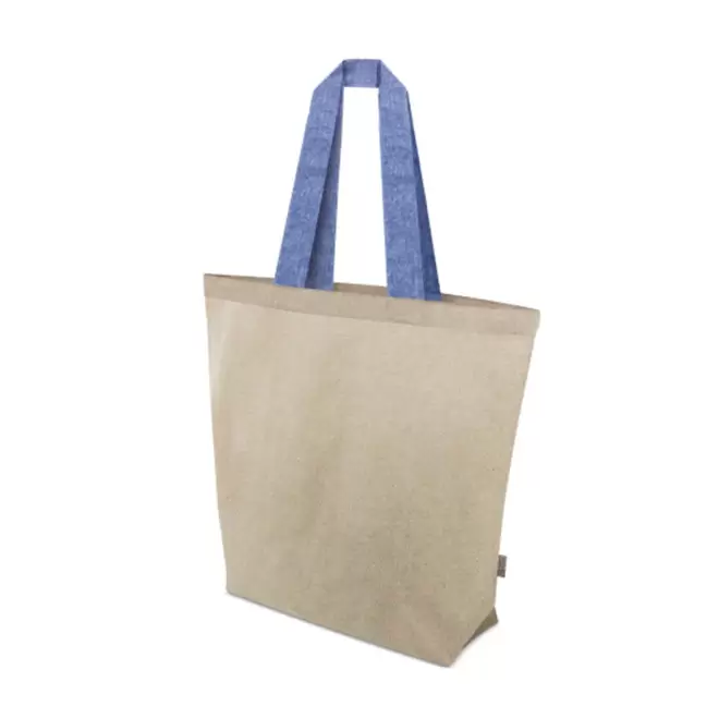 SAC COTON RECYCLE BI COUL PERSONNALISABLE 'AURIANA BOTTOM' - bleu