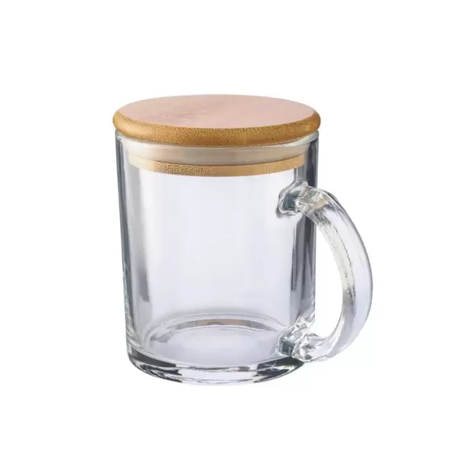 MUG EN VERRE RECYCLE 300ML PERSONNALISABLE 'LEYHA' - transparent