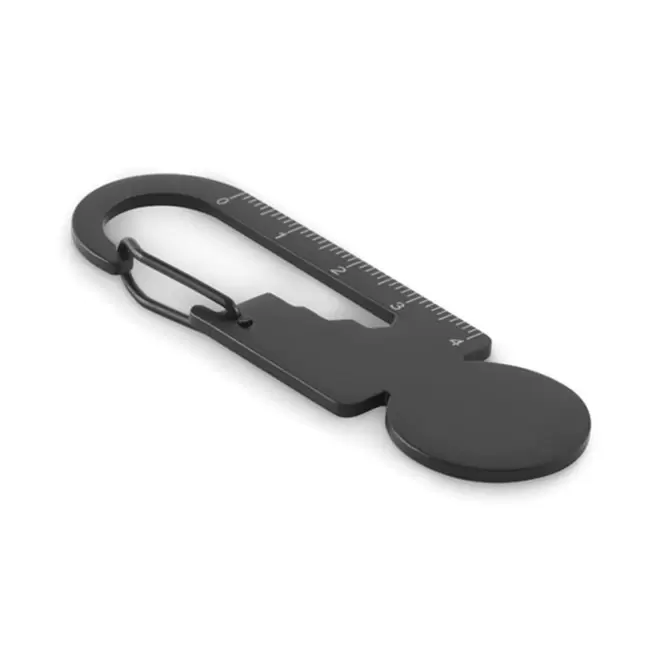 PORTE CLE JETON MULTIFONCTIONS PERSONNALISABLE 'CALTO' - noir