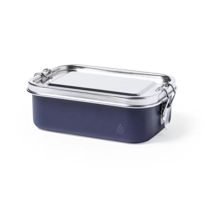 LUNCH BOX ACIER RECYCLE 750ML PERSONNALISABLE 'KASHON' - bleu marine