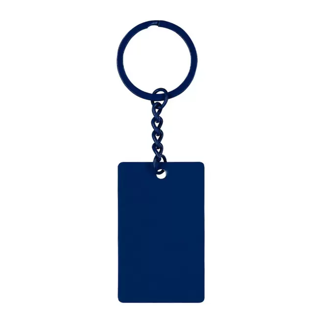 PORTE CLE COLORE EN ACIER PERSONNALISABLE 'SHANE' - bleu 