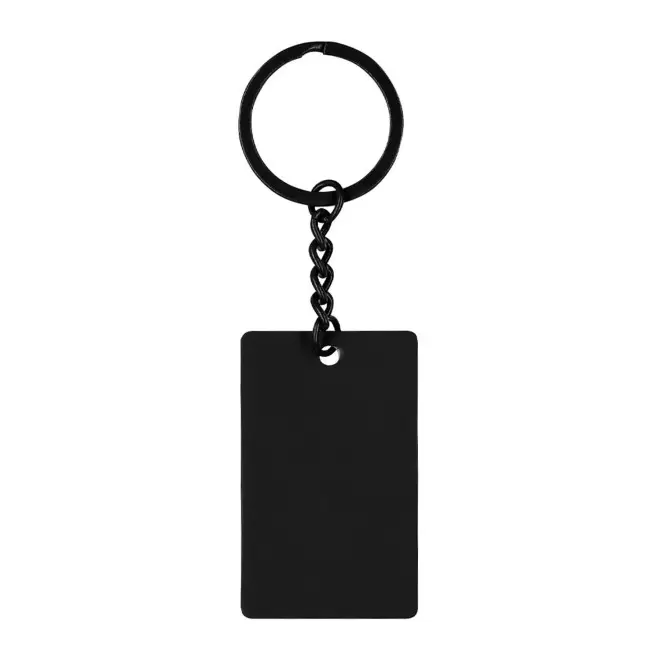 PORTE CLE COLORE EN ACIER PERSONNALISABLE 'SHANE' - noir