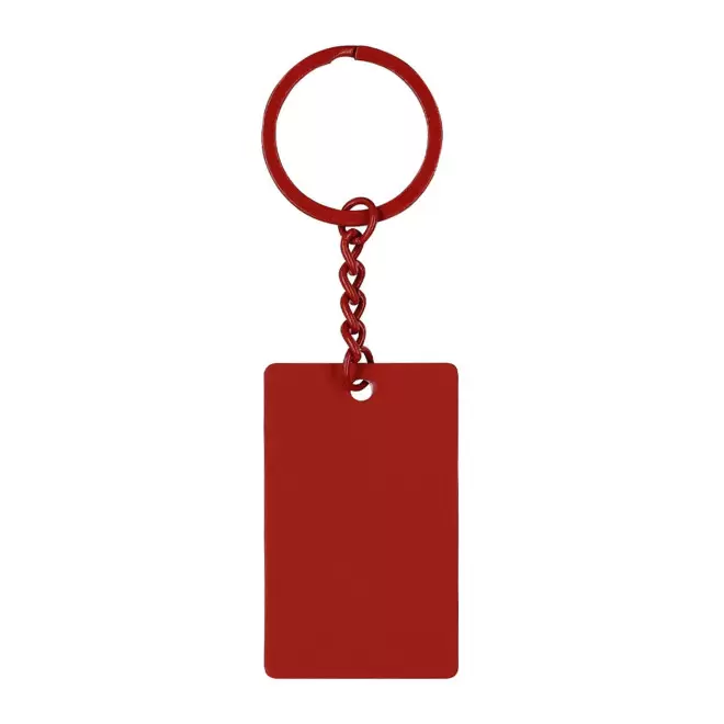 PORTE CLE COLORE EN ACIER PERSONNALISABLE 'SHANE' - rouge