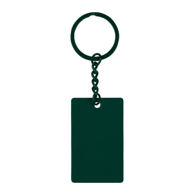 PORTE CLE COLORE EN ACIER PERSONNALISABLE 'SHANE' - vert fonce