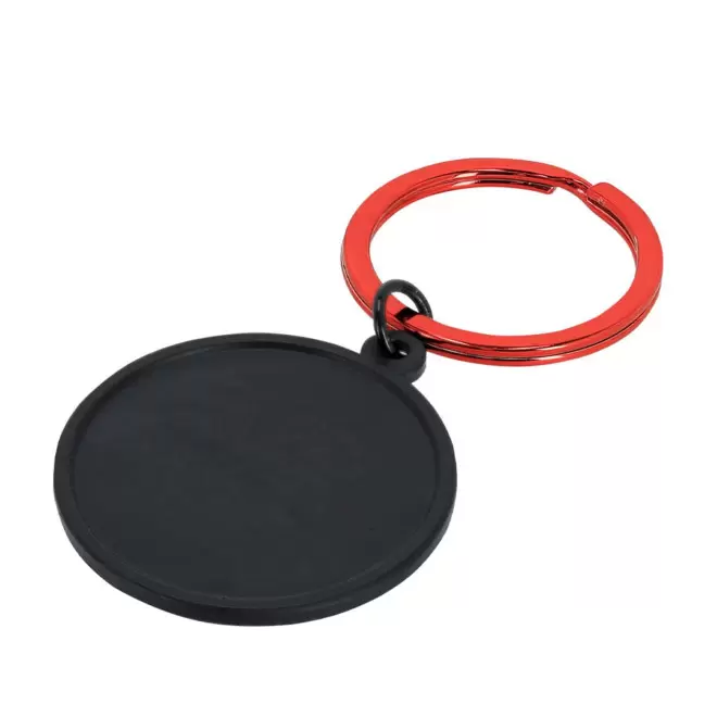 PORTE CLE EN ALUMINIUM COLORE PERSONNALISABLE 'SHANO' - rouge