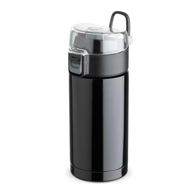 MUG ISOTHERME ETANCHE 330ML PERSONNALISABLE 'TOPEN' - noir