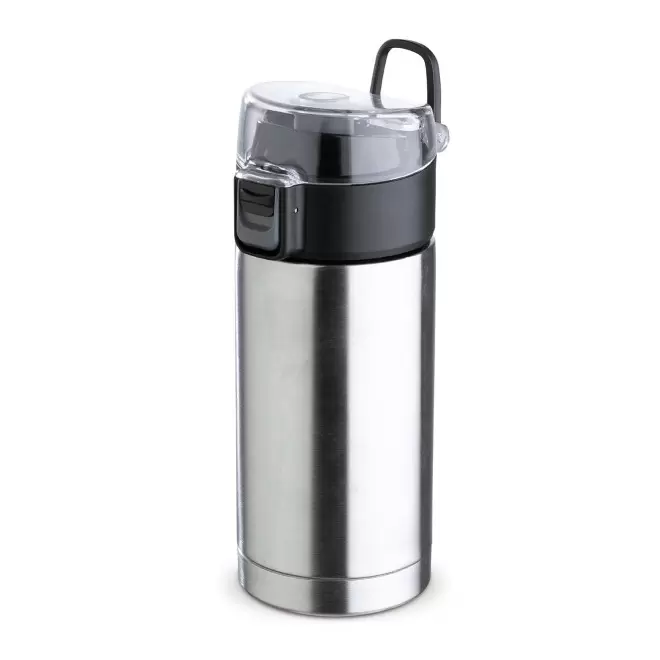 MUG ISOTHERME ETANCHE 330ML PERSONNALISABLE 'TOPEN' - argenté