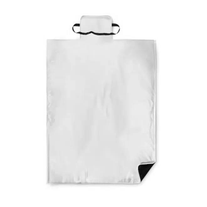 COUVERTURE PIQUE NIQUE BI MATIERE PERSONNALISABLE 'GERIE' - blanc