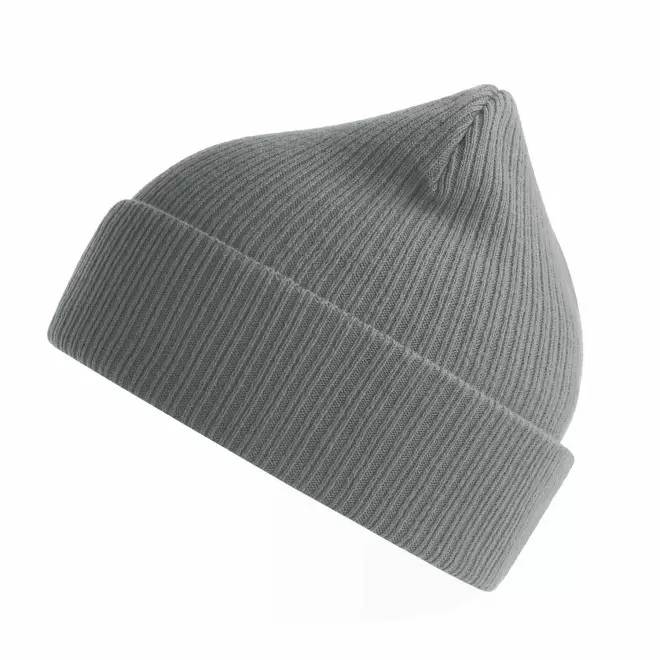 BONNET COTON BIO PERSONNALISE 'NELSON' - gris clair