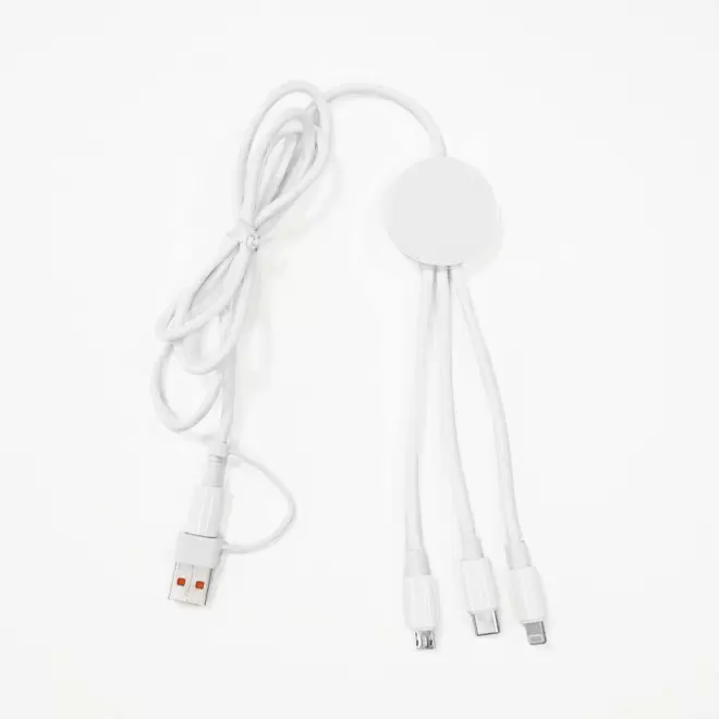 CABLE DE CHARGE 5 EN 1 MIF PERSONNALISABLE 'FLEXY' - blanc