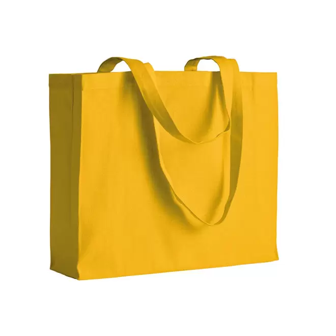 SAC COTON AVEC SOUFFLET PERSONNALISABLE 'MIRAMAR COULEUR' - jaune