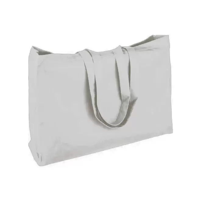 SAC COTON AVEC SOUFFLET PERSONNALISABLE 'MIRAMAR COULEUR' - blanc