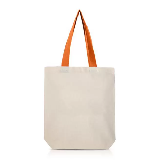SAC EN TOILE GRANDES ANSES PERSONNALISABLE 'RYTA' - orange