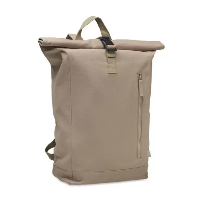 SAC A DOS ROLLTOP PERSONNALISE RECYCLE 'CLAIRE' - kaki