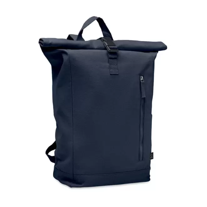 SAC A DOS ROLLTOP PERSONNALISE RECYCLE 'CLAIRE' - bleu marine