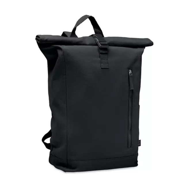 SAC A DOS ROLLTOP PERSONNALISE RECYCLE 'CLAIRE' - noir
